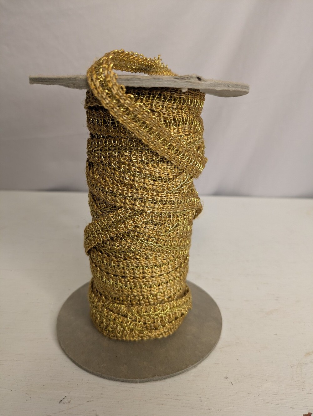 Yards Of Vintage Gold Metallic Braid Trim Costume Craft Sewing 1/2 Inch Wide